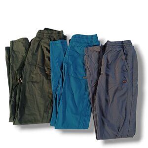 Cherokee Womens Scrub Pants CK095 Midrise Tapered Leg Stretch Gray Blue Size S